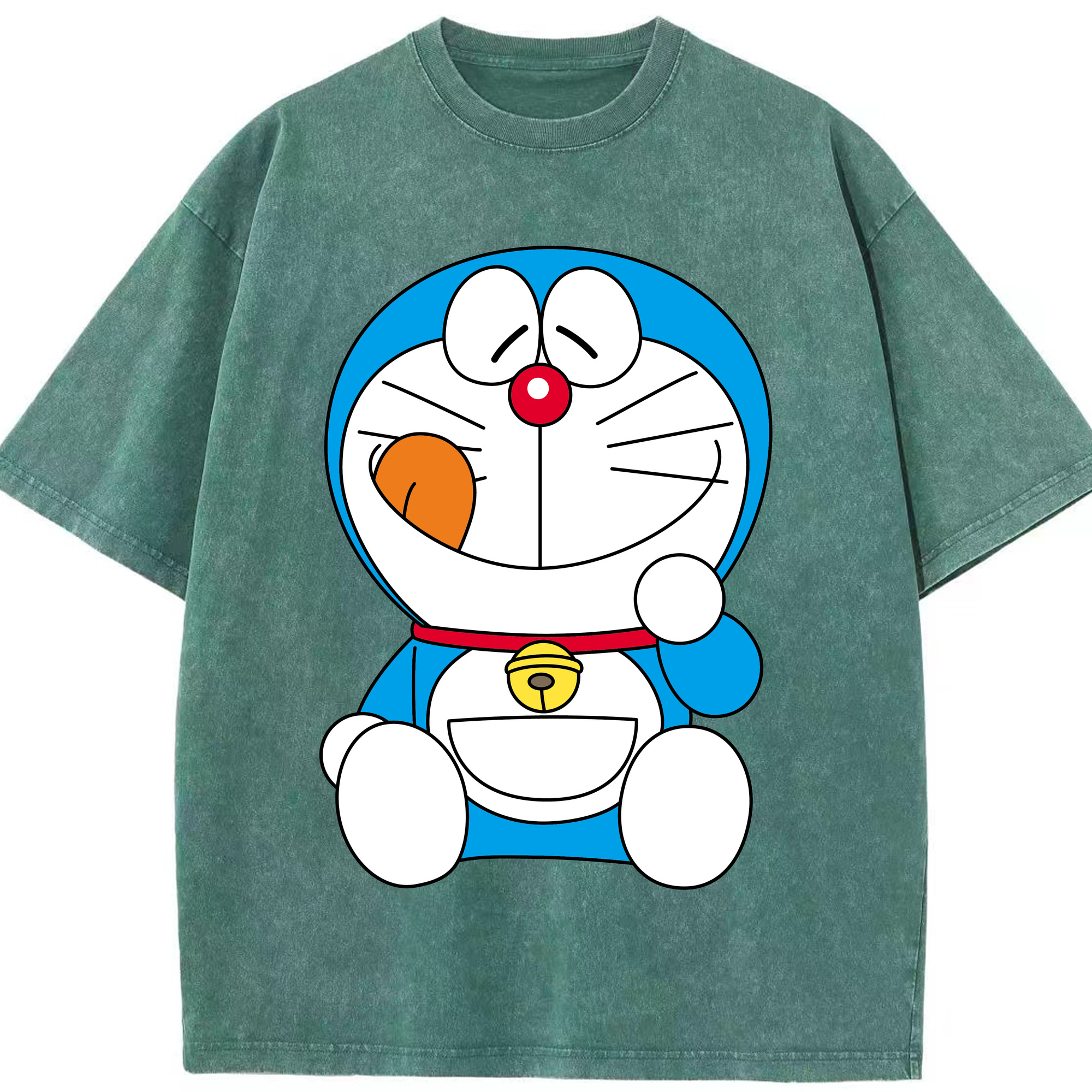 （画像用） ドラえもん Doraemon 綿100% ヴィンテージ風 半袖Tシャツ（フロントプリント）